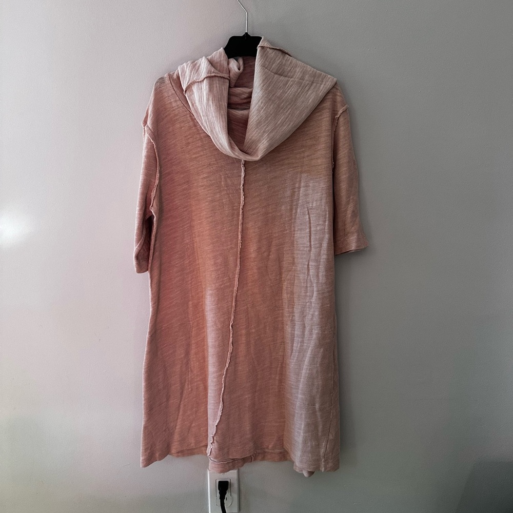 Free People Pink Cowl Neck Dress